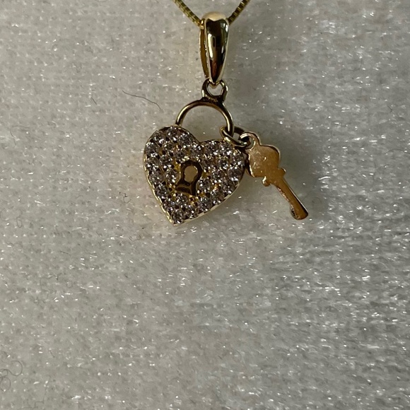 14K Gold Necklace with Heart Pendant from Rachel Zoe - Picture 1 of 5